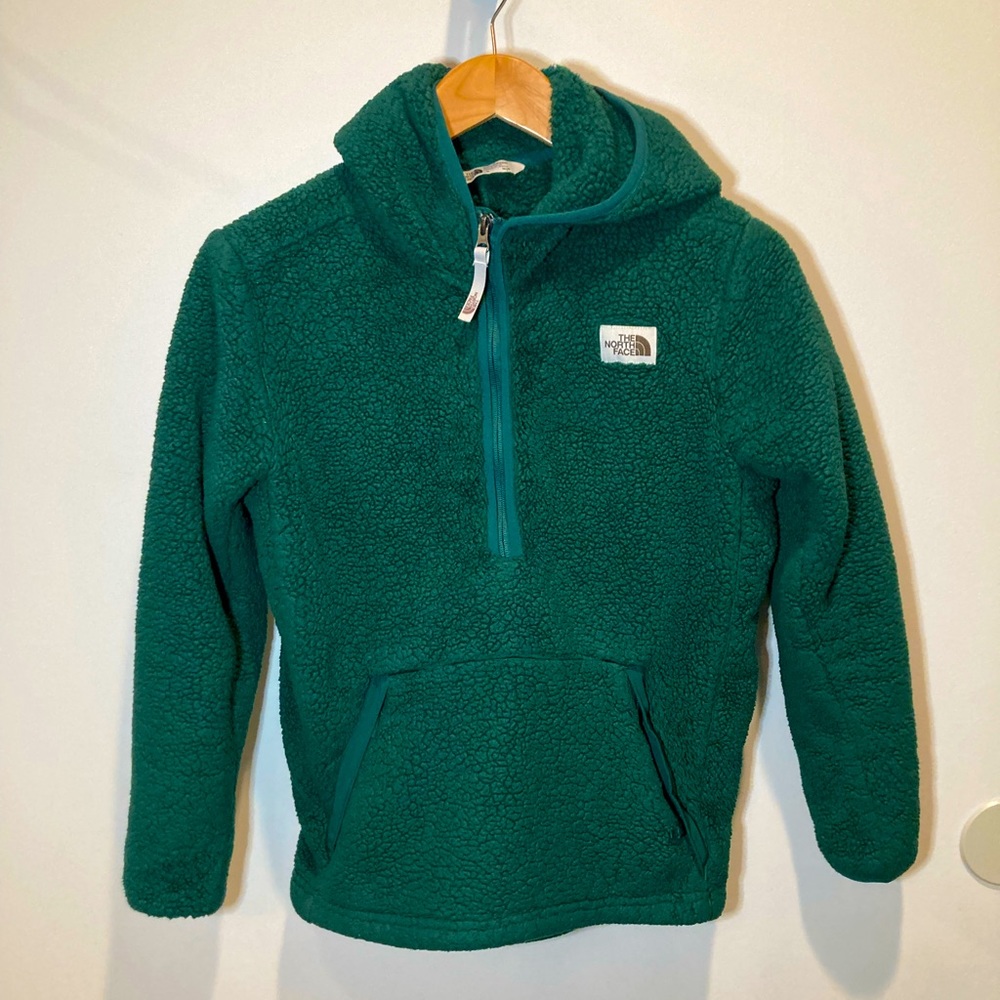 Kids green north face fleece.